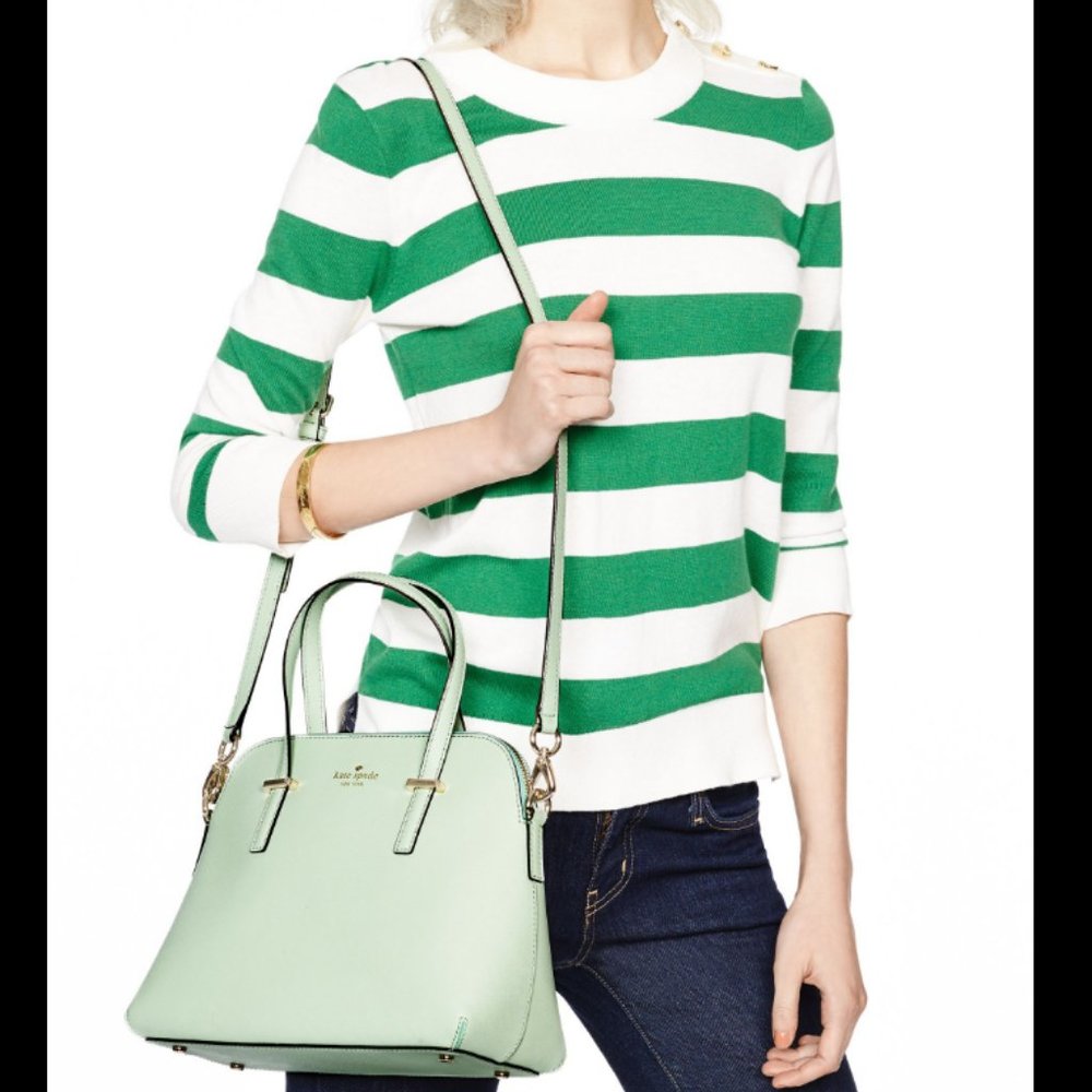 Kate spade cedar street maise green purse bag nwot
